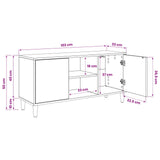vidaXL TV Cabinet RHENEN 102 x 33 x 50 cm Sonoma Engineered Wood