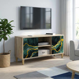 vidaXL TV Cabinet RHENEN 102 x 33 x 50 cm Sonoma Engineered Wood