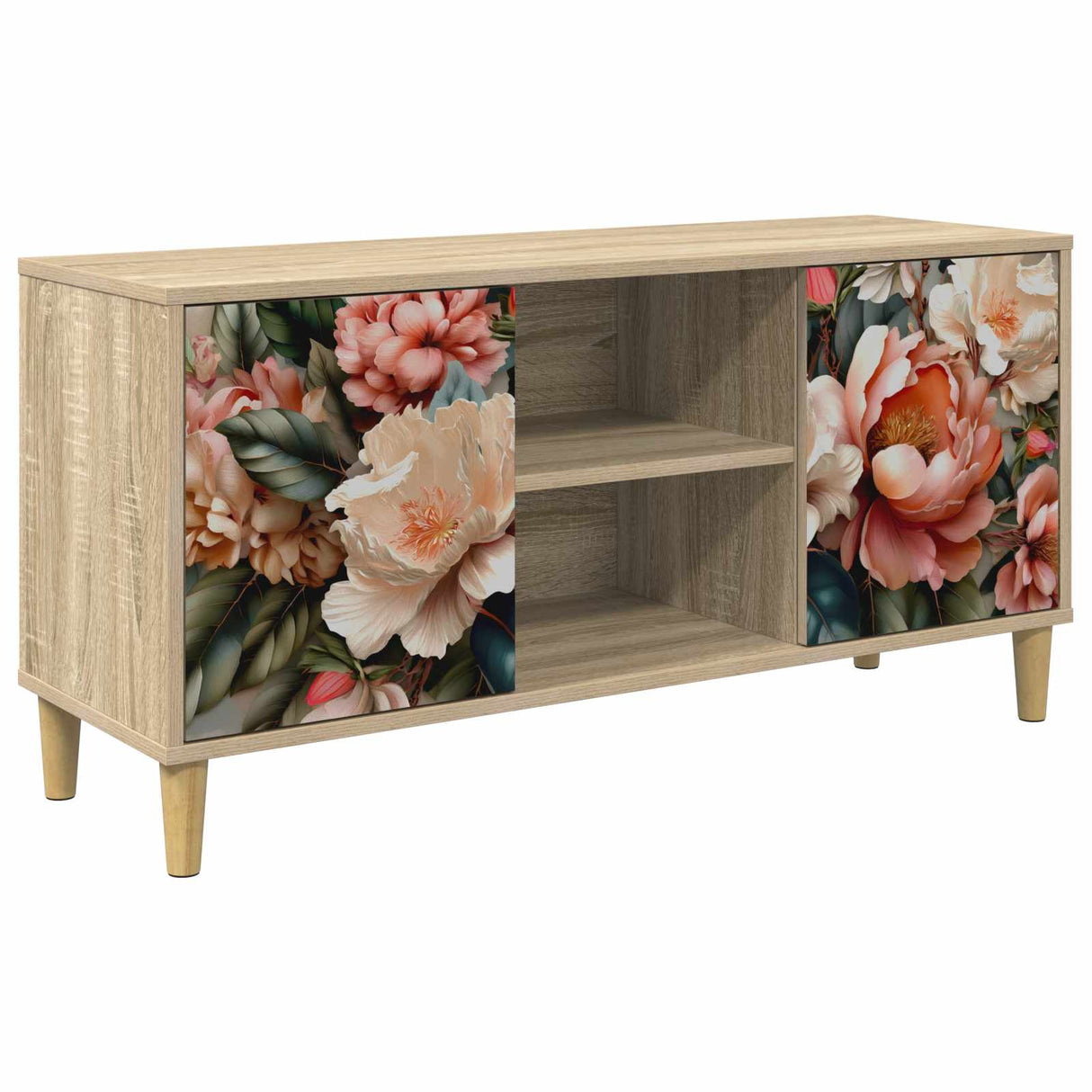 vidaXL TV Cabinet RHENEN 102 x 33 x 50 cm Sonoma Engineered Wood