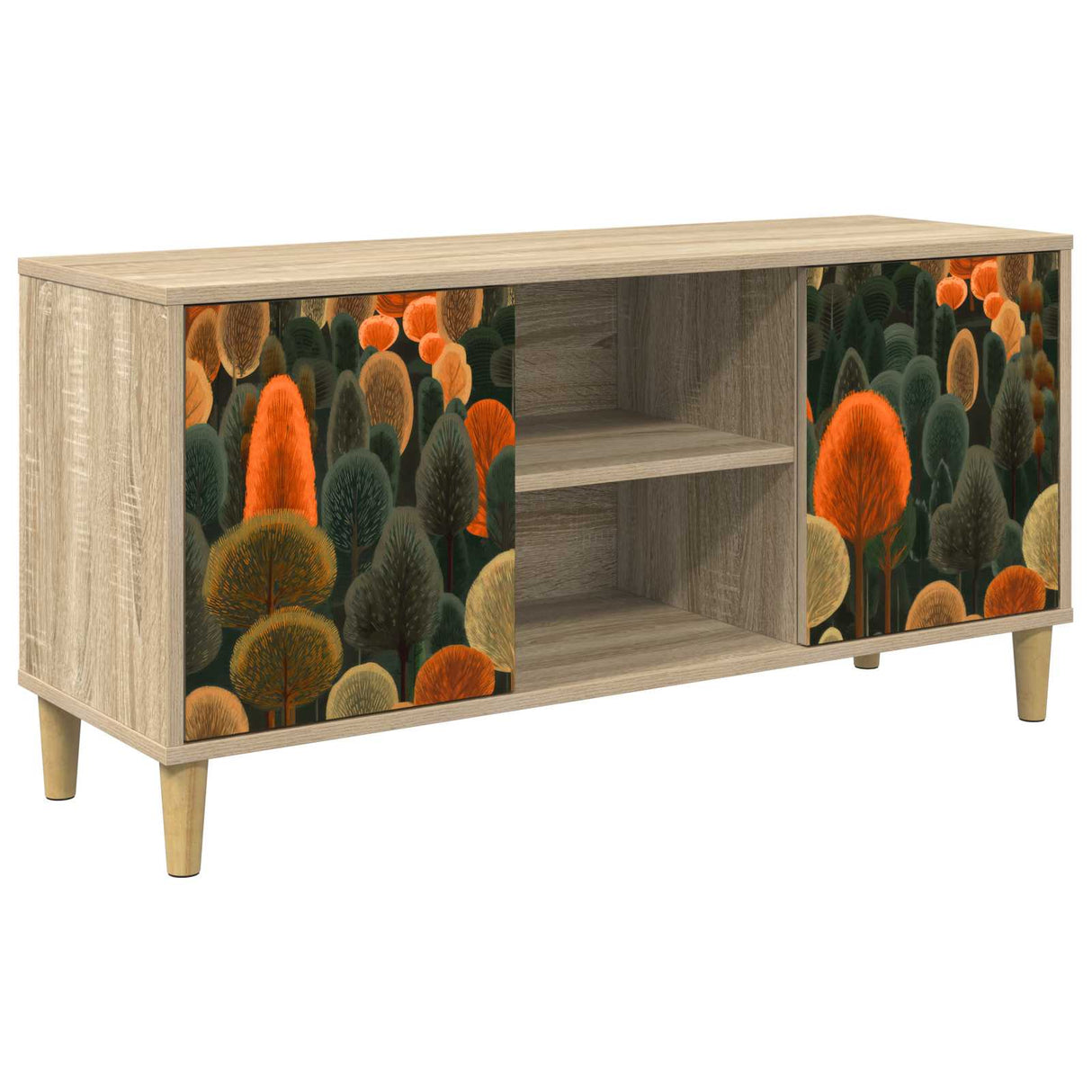 vidaXL TV Cabinet RHENEN 102 x 33 x 50 cm Sonoma Engineered Wood