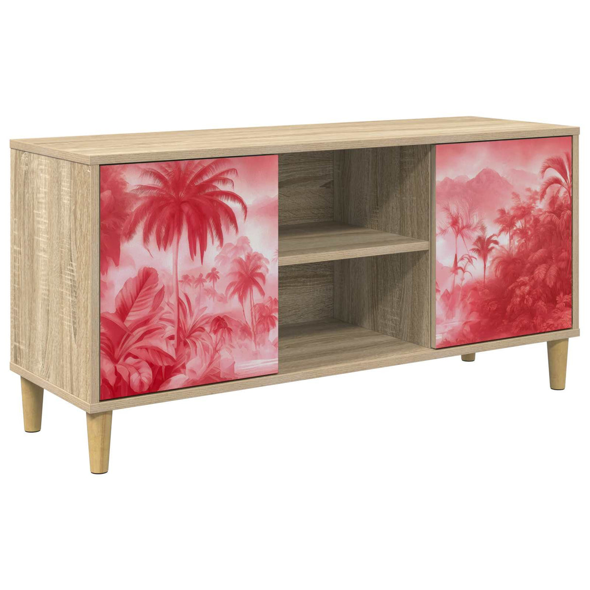 vidaXL TV Cabinet RHENEN 102 x 33 x 50 cm Sonoma Engineered Wood