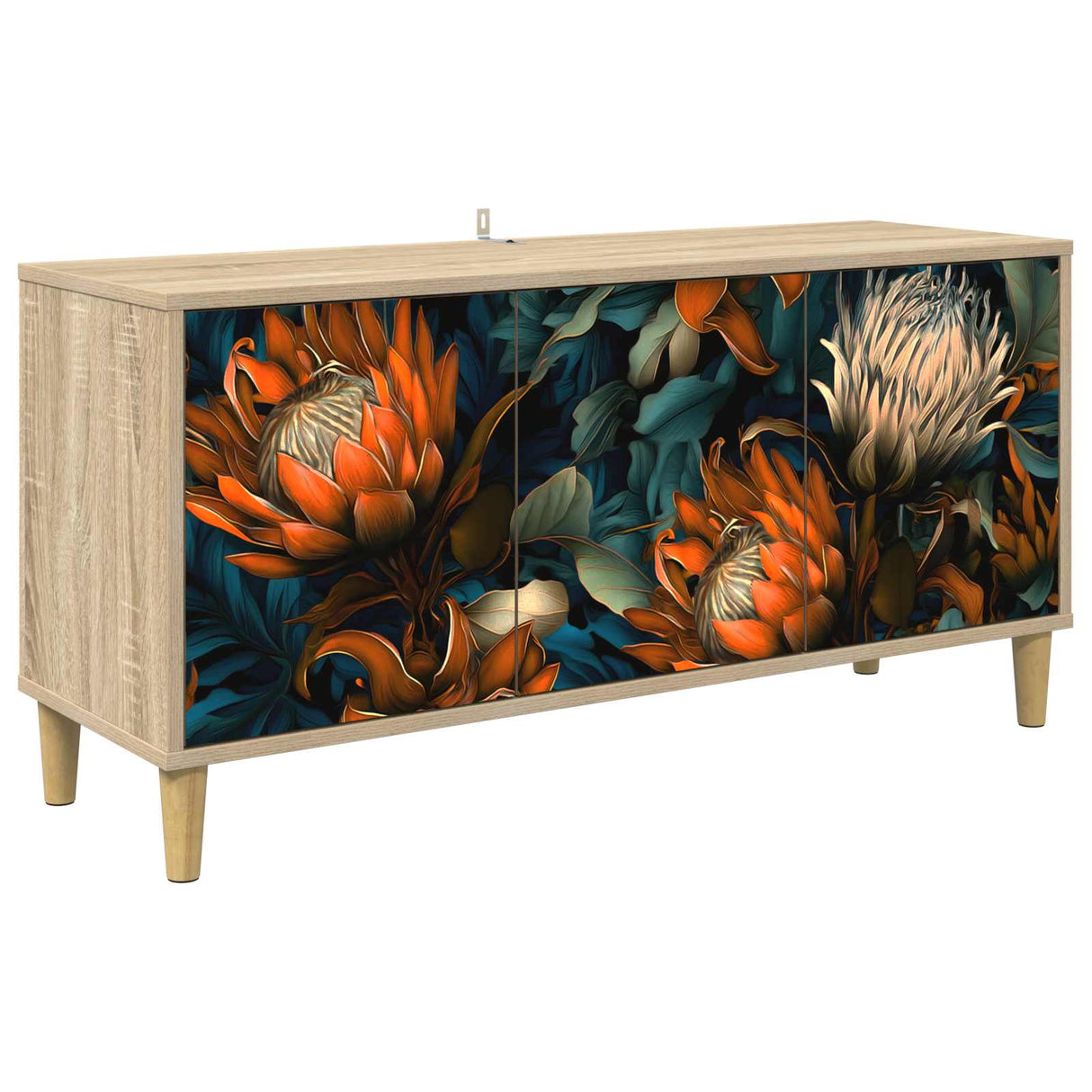 vidaXL Tv-meubel RHENEN 102 x 33 x 50 cm Sonoma Bewerkt hout