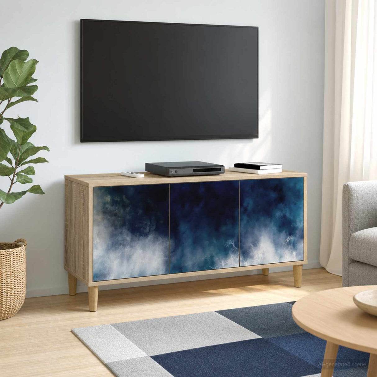 vidaXL Tv-meubel RHENEN 102 x 33 x 50 cm Sonoma Bewerkt hout