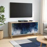 vidaXL Tv-meubel RHENEN 102 x 33 x 50 cm Sonoma Bewerkt hout