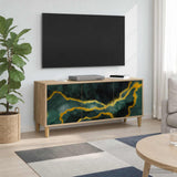 vidaXL Tv-meubel RHENEN 102 x 33 x 50 cm Sonoma Bewerkt hout