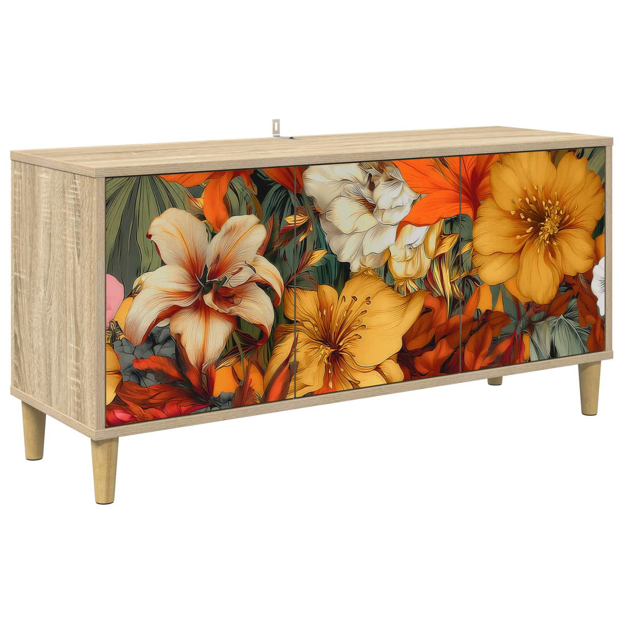 vidaXL Tv-meubel RHENEN 102 x 33 x 50 cm Sonoma Bewerkt hout