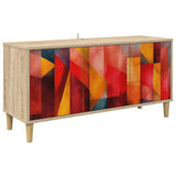 vidaXL Tv-meubel RHENEN 102 x 33 x 50 cm Sonoma Bewerkt hout