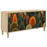vidaXL Tv-meubel RHENEN 102 x 33 x 50 cm Sonoma Bewerkt hout