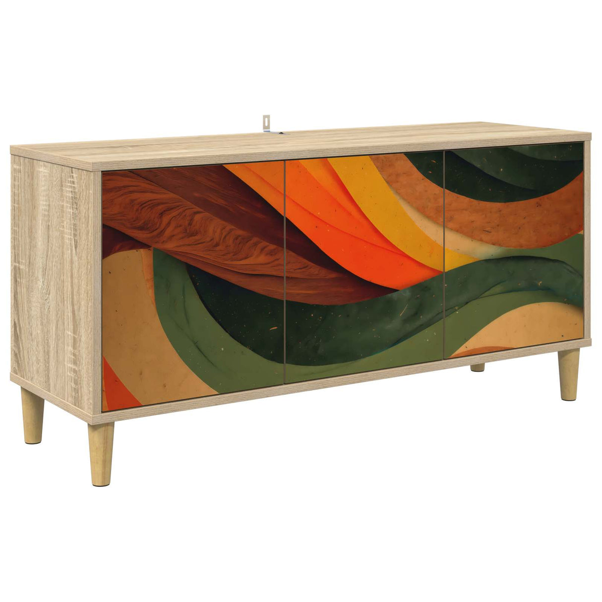 vidaXL Tv-meubel RHENEN 102 x 33 x 50 cm Sonoma Bewerkt hout