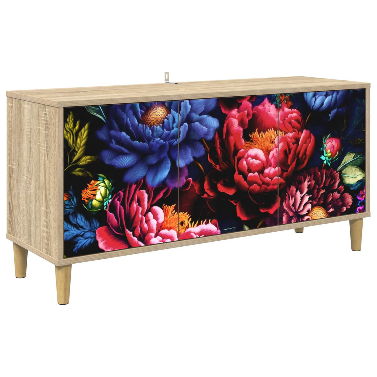 vidaXL Tv-meubel RHENEN 102 x 33 x 50 cm Sonoma Bewerkt hout
