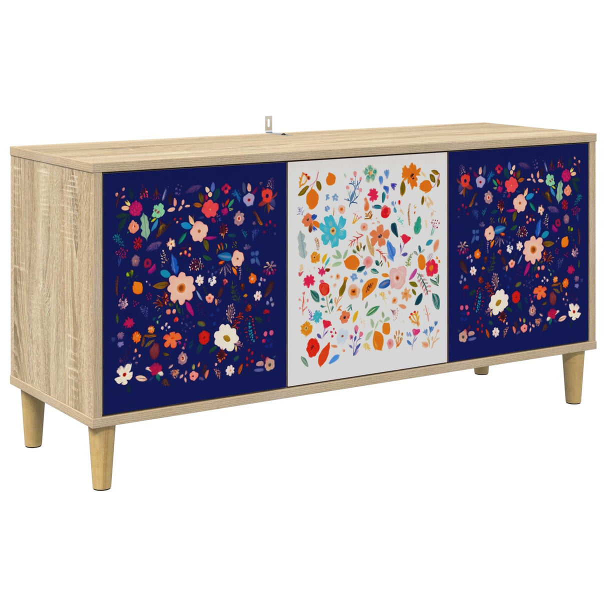 vidaXL Tv-meubel RHENEN 102 x 33 x 50 cm Sonoma Bewerkt hout