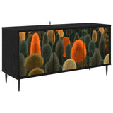 vidaXL Tv-meubel RHENEN 102 x 33 x 51 cm Zwart eiken Bewerkt hout