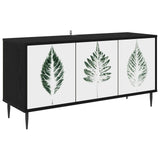 vidaXL Tv-meubel RHENEN 102 x 33 x 51 cm Zwart eiken Bewerkt hout
