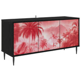 vidaXL Tv-meubel RHENEN 102 x 33 x 51 cm Zwart eiken Bewerkt hout