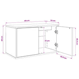 vidaXL Wand gemonteerd TV Kast RHENEN 69 x 33 x 40 cm Sonoma Eiken