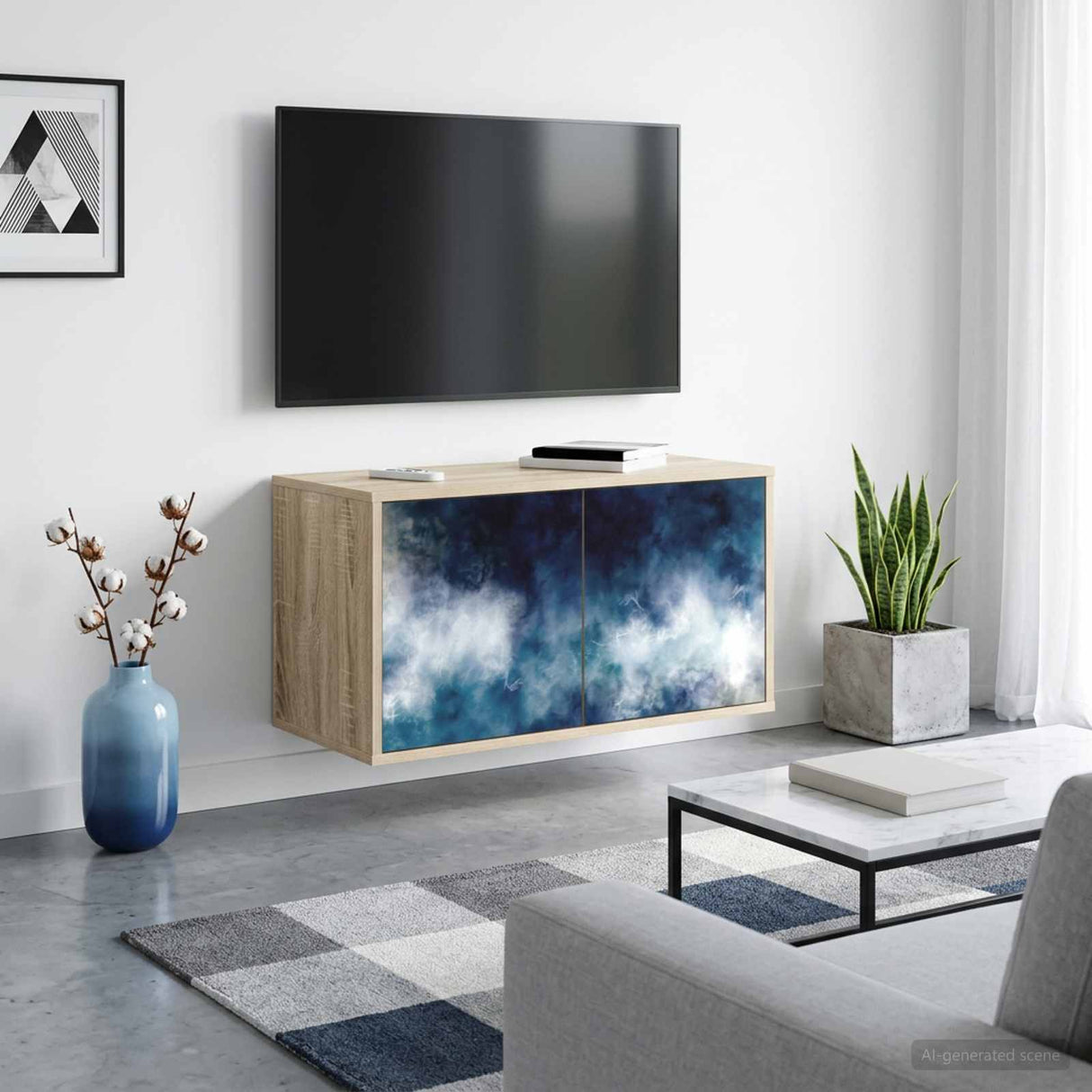 vidaXL Wand gemonteerd TV Kast RHENEN 69 x 33 x 40 cm Sonoma Eiken
