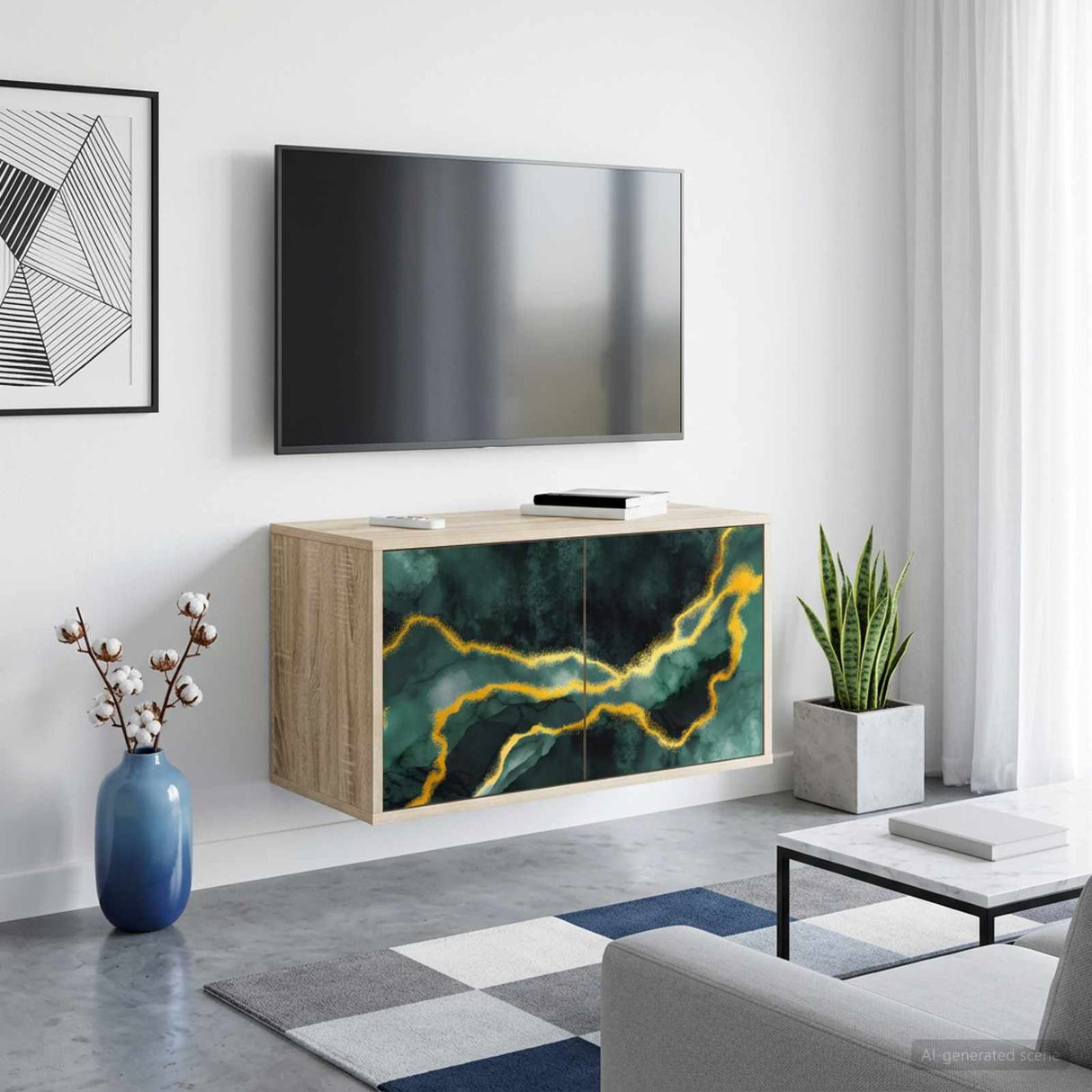 vidaXL Wand gemonteerd TV Kast RHENEN 69 x 33 x 40 cm Sonoma Eiken