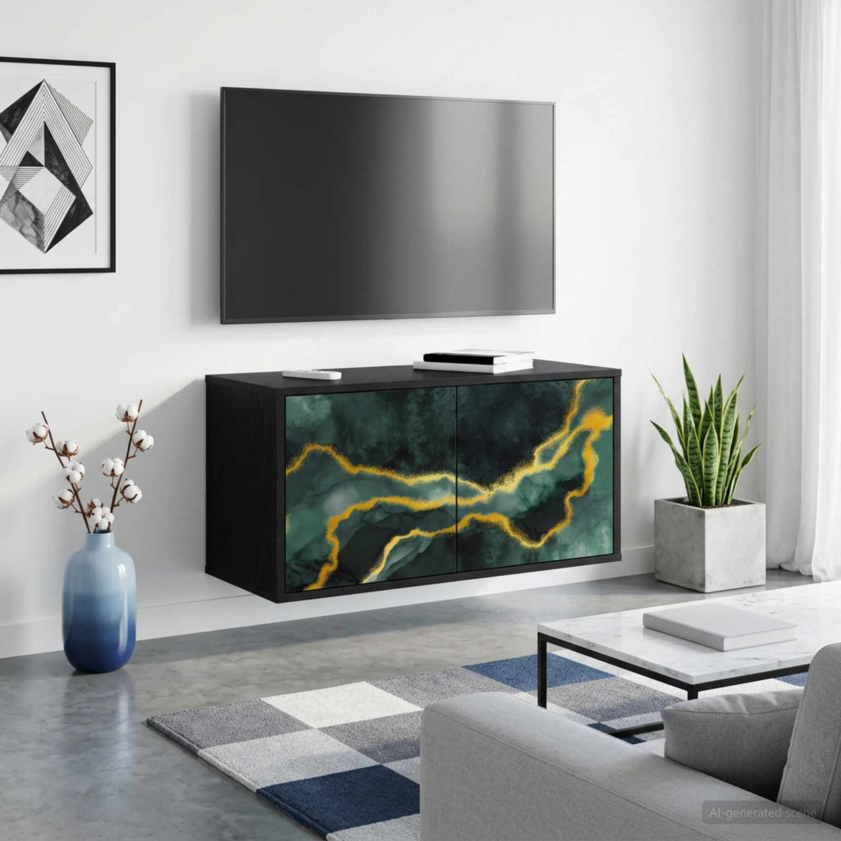 vidaXL Wand gemonteerd TV Kast RHENEN 69 x 33 x 40 cm Sonoma Eiken