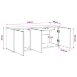 vidaXL Wand gemonteerd TV Kast RHENEN 102 x 33 x 40 cm Sonoma Eiken