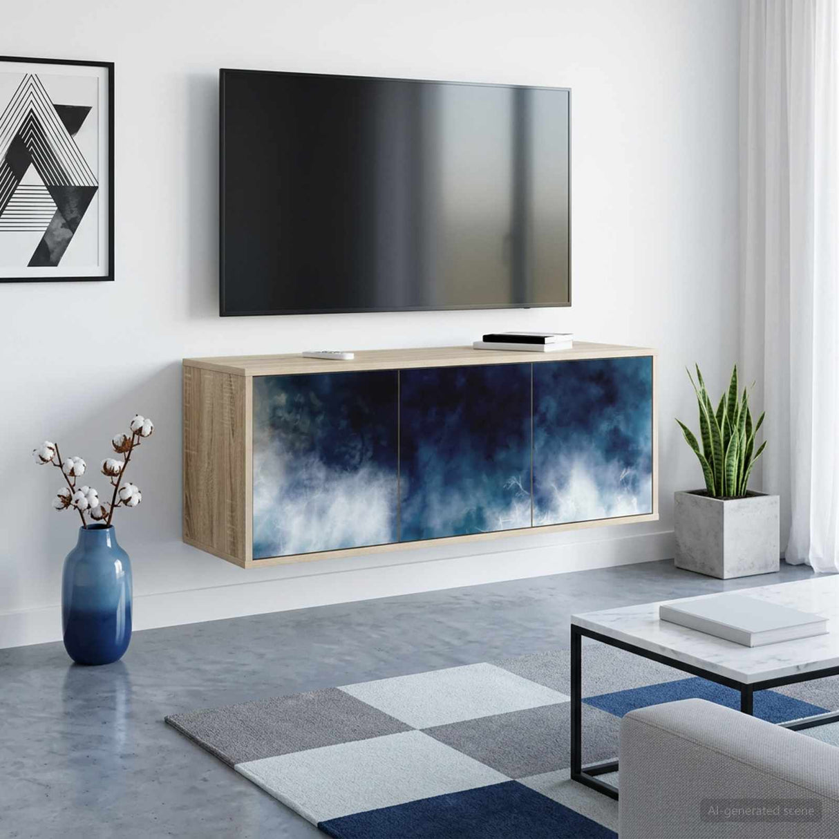 vidaXL Wand gemonteerd TV Kast RHENEN 102 x 33 x 40 cm Sonoma Eiken