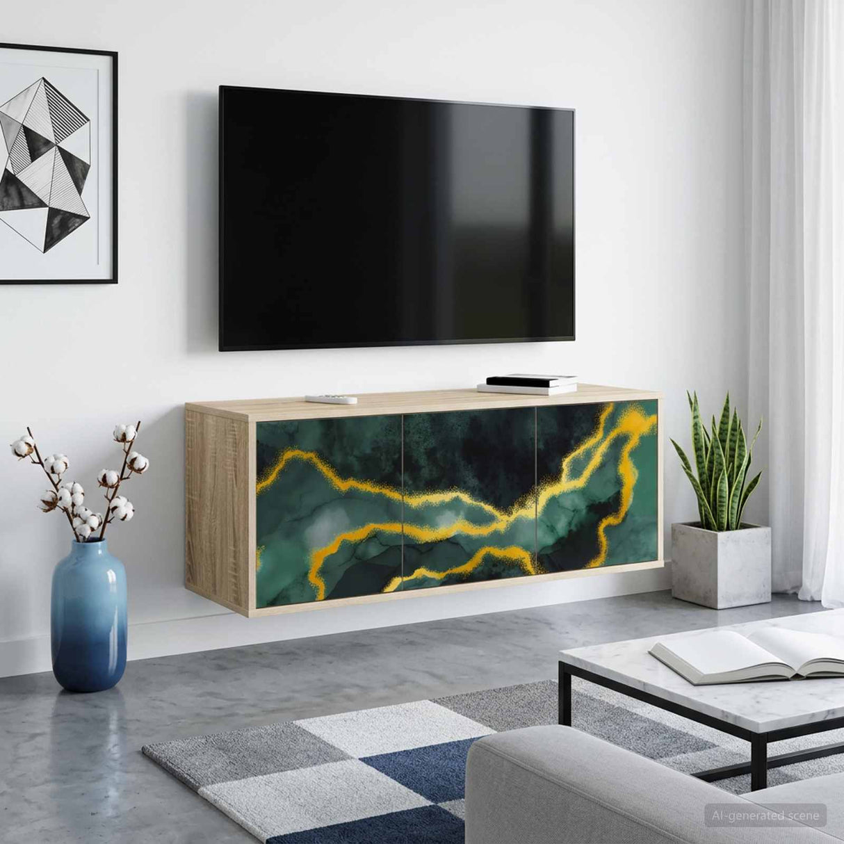 vidaXL Wand gemonteerd TV Kast RHENEN 102 x 33 x 40 cm Sonoma Eiken