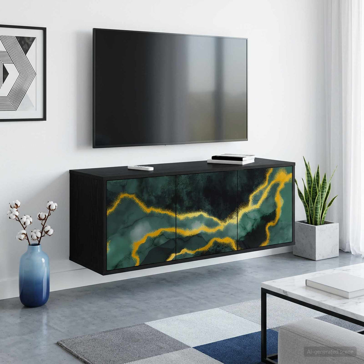 vidaXL Wand gemonteerd TV Kast RHENEN 102 x 33 x 40 cm Sonoma Eiken
