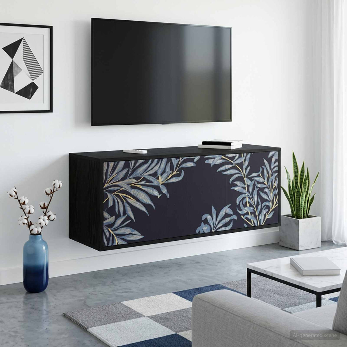 vidaXL Wand gemonteerd TV Kast RHENEN 102 x 33 x 40 cm Sonoma Eiken