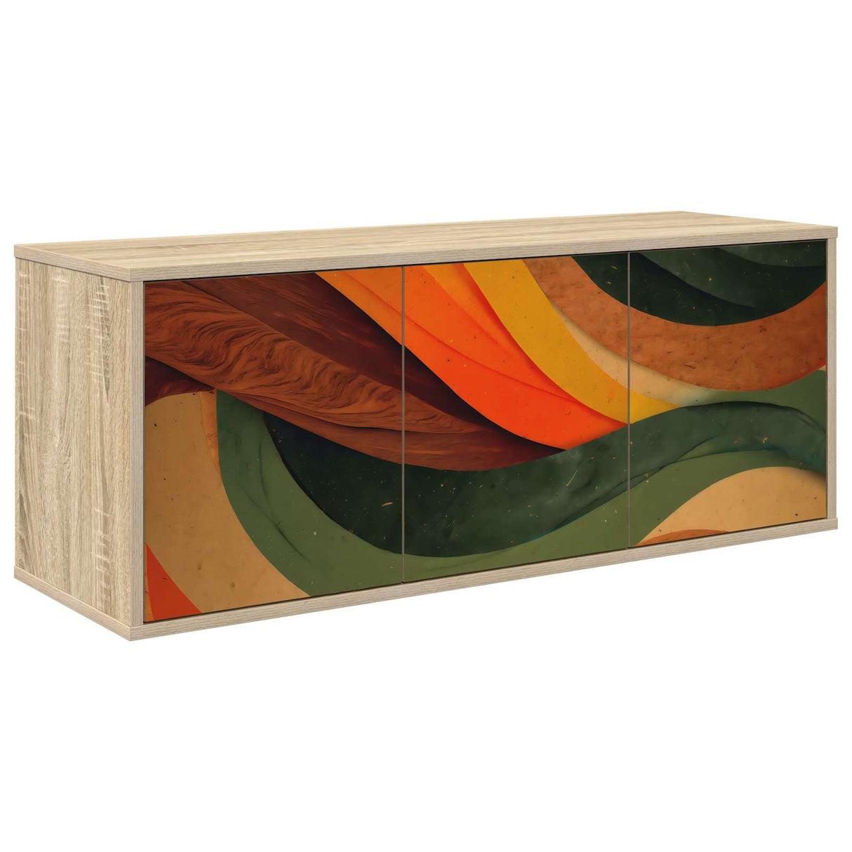 vidaXL Wand gemonteerd TV Kast RHENEN 102 x 33 x 40 cm Sonoma Eiken