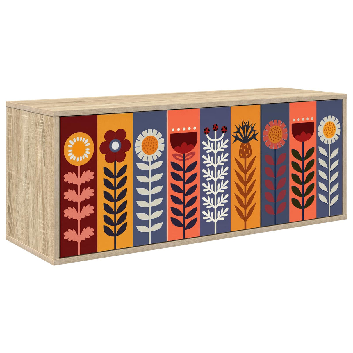 vidaXL Wand gemonteerd TV Kast RHENEN 102 x 33 x 40 cm Sonoma Eiken
