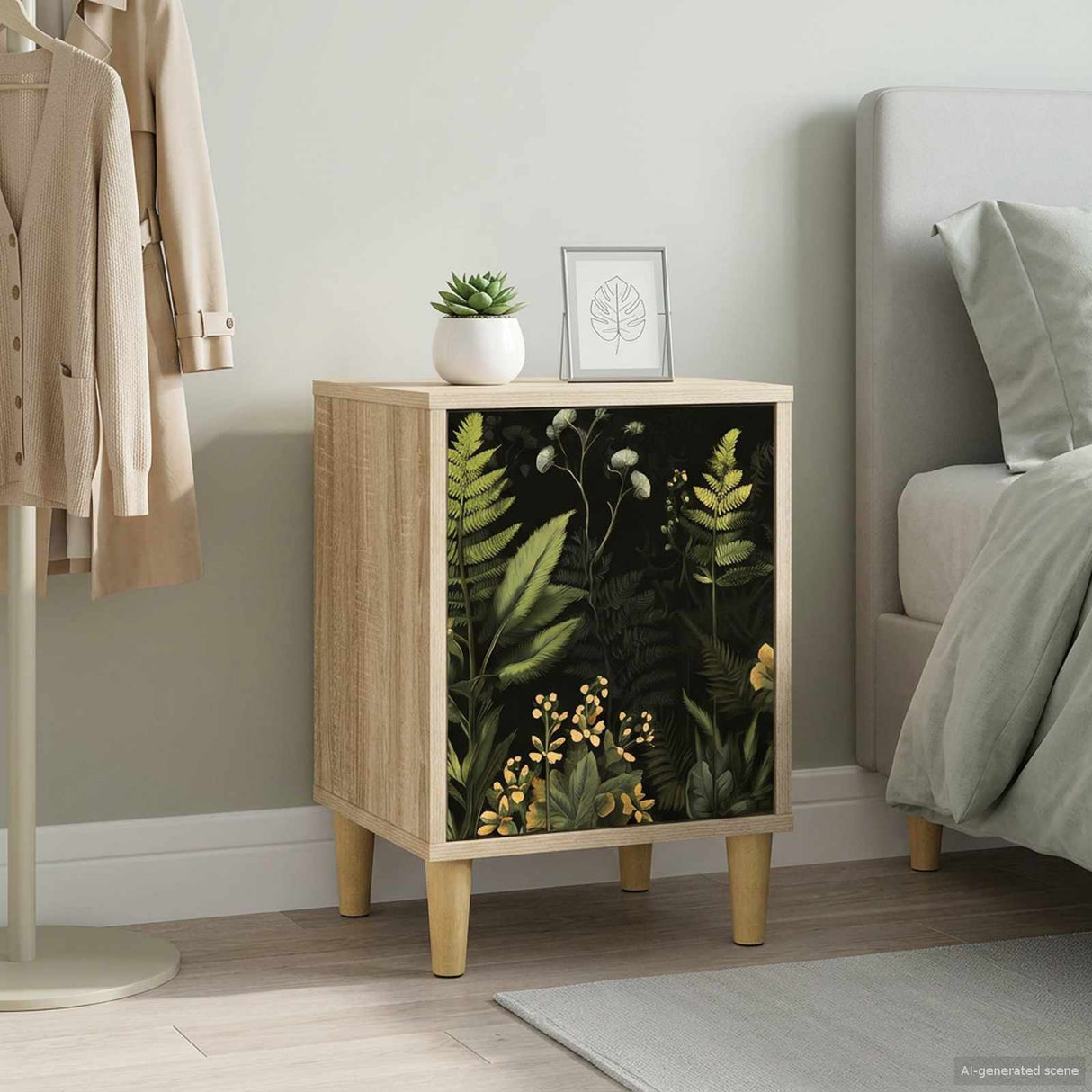vidaXL Bedside Cabinet RHENEN Sonoma Oak 36 x 33 x 50 cm Engineered Wood