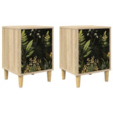 vidaXL Bedside Cabinet RHENEN Sonoma Oak 36 x 33 x 50 cm Engineered Wood