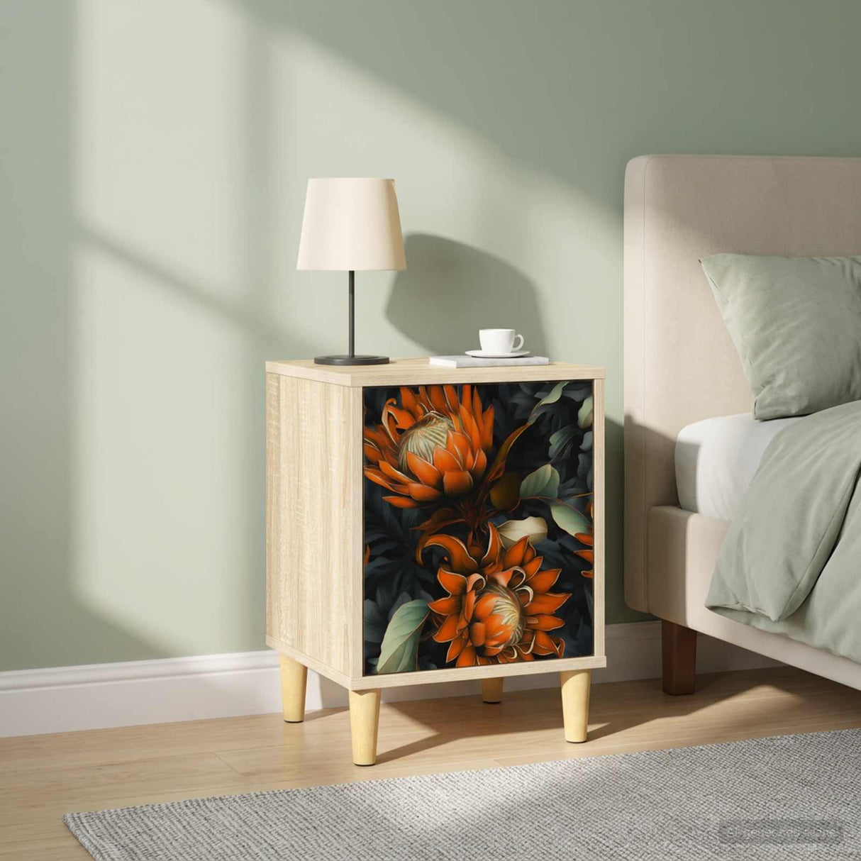 vidaXL Bedside Cabinet RHENEN Sonoma Oak 36 x 33 x 50 cm Engineered Wood