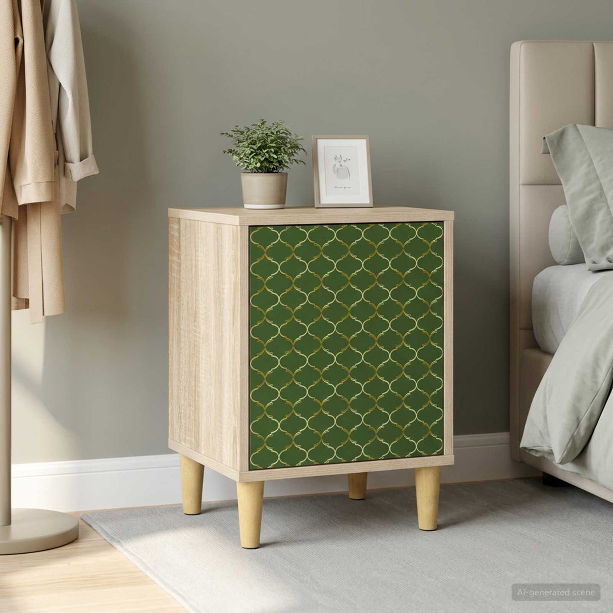 vidaXL Bedside Cabinet RHENEN Sonoma Oak 36 x 33 x 50 cm Engineered Wood