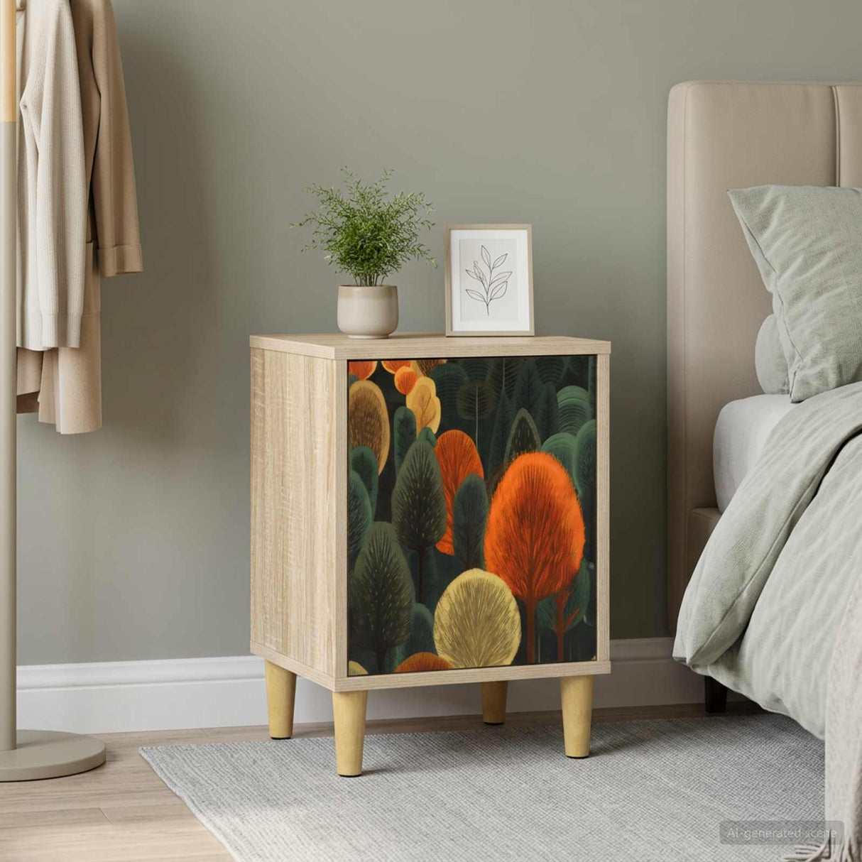 vidaXL Bedside Cabinet RHENEN Sonoma Oak 36 x 33 x 50 cm Engineered Wood