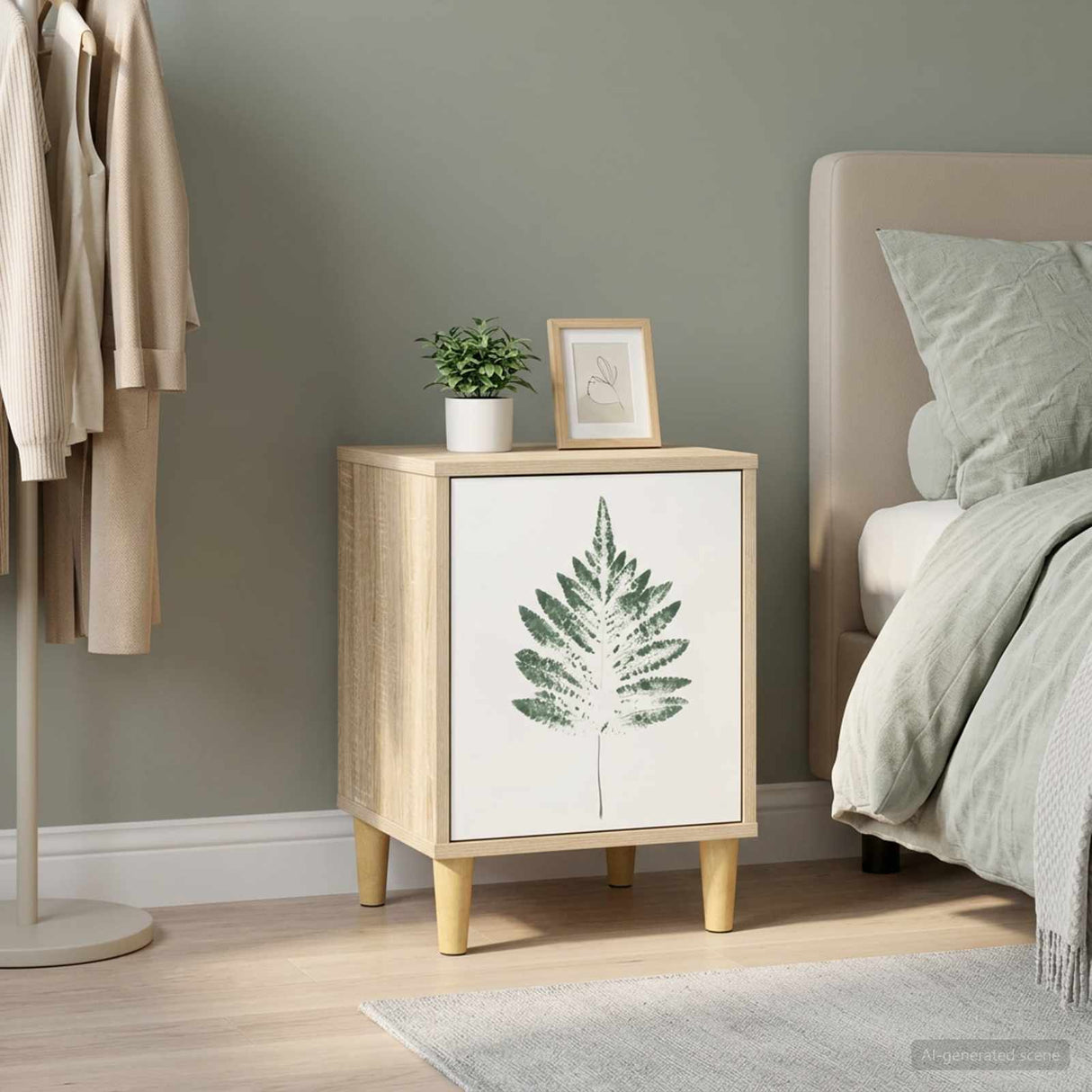 vidaXL Bedside Cabinet RHENEN Sonoma Oak 36 x 33 x 50 cm Engineered Wood