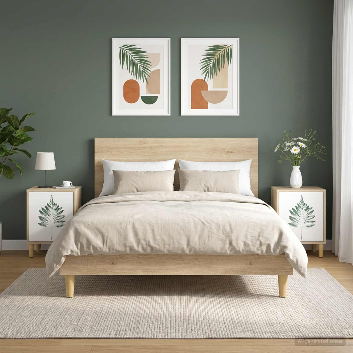 vidaXL Bedside Cabinet RHENEN Sonoma Oak 36 x 33 x 50 cm Engineered Wood