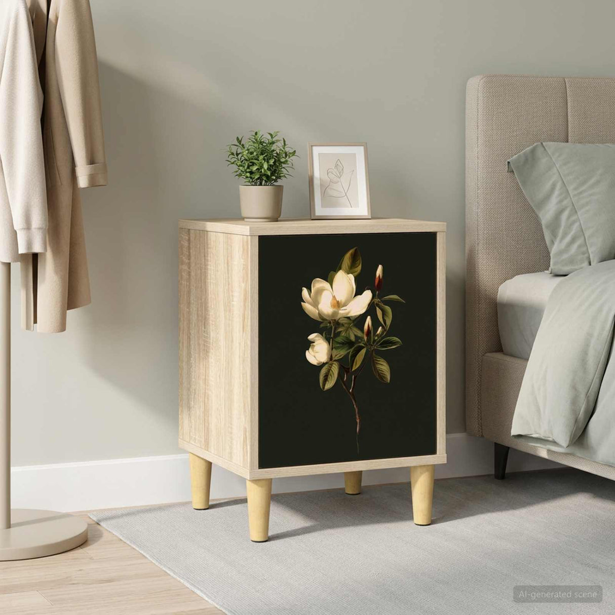 vidaXL Bedside Cabinet RHENEN Sonoma Oak 36 x 33 x 50 cm Engineered Wood