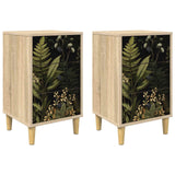 vidaXL Nachtkastje RHENEN Sonoma Eiken 36 x 33 x 60 cm Bewerkt hout