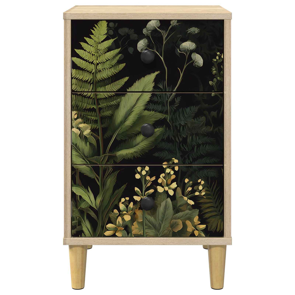 vidaXL Nachtkastje RHENEN Sonoma Eiken 36 x 33 x 60 cm Bewerkt hout
