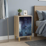 vidaXL Nachtkastje RHENEN Sonoma Eiken 36 x 33 x 60 cm Bewerkt hout