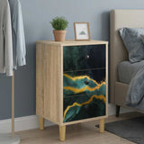 vidaXL Nachtkastje RHENEN Sonoma Eiken 36 x 33 x 60 cm Bewerkt hout