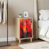 vidaXL Nachtkastje RHENEN Sonoma Eiken 36 x 33 x 60 cm Bewerkt hout