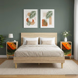 vidaXL Nachtkastje RHENEN Sonoma Eiken 36 x 33 x 60 cm Bewerkt hout