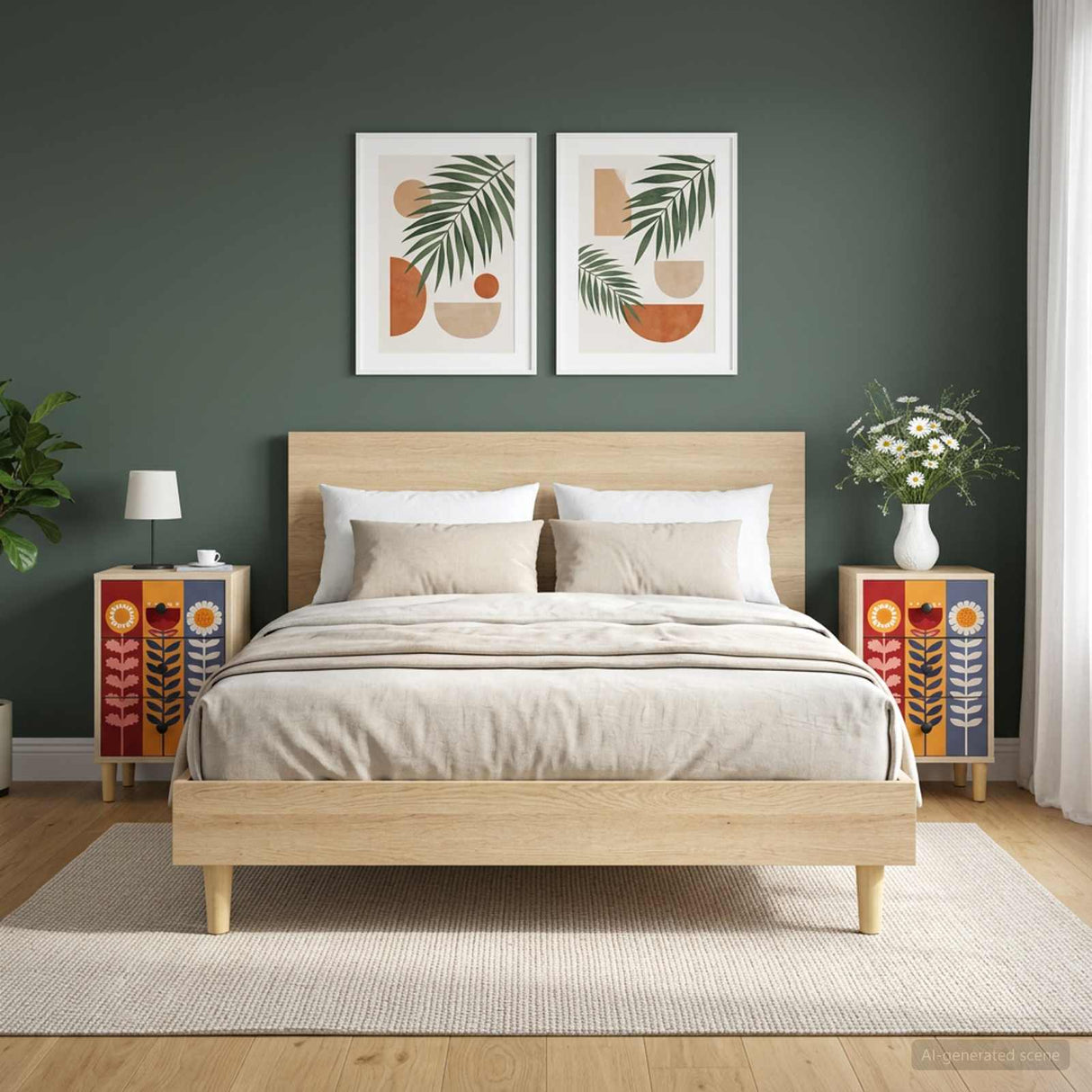 vidaXL Nachtkastje RHENEN Sonoma Eiken 36 x 33 x 60 cm Bewerkt hout