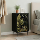 vidaXL Nightstand RHENEN Black oak 36 x 33 x 61 cm Engineered wood