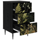 vidaXL Nightstand RHENEN Black oak 36 x 33 x 61 cm Engineered wood