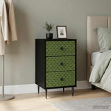 vidaXL Nightstand RHENEN Black oak 36 x 33 x 61 cm Engineered wood