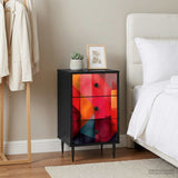 vidaXL Nightstand RHENEN Black oak 36 x 33 x 61 cm Engineered wood