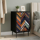 vidaXL Nightstand RHENEN Black oak 36 x 33 x 61 cm Engineered wood