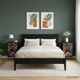 vidaXL Nightstand RHENEN Black oak 36 x 33 x 61 cm Engineered wood
